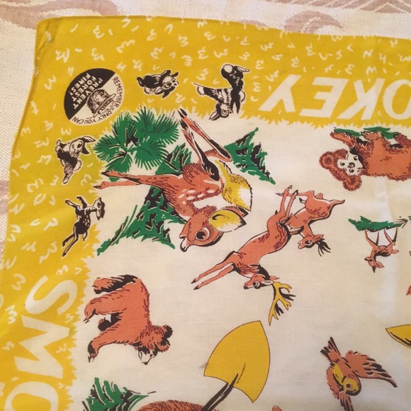 Vintage Smokey The Bear Bandana/Scarf - Picture 5 of 9